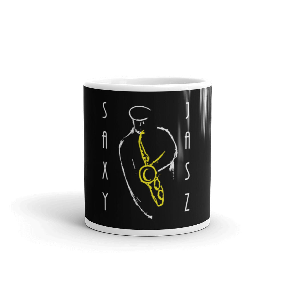 White glossy mug