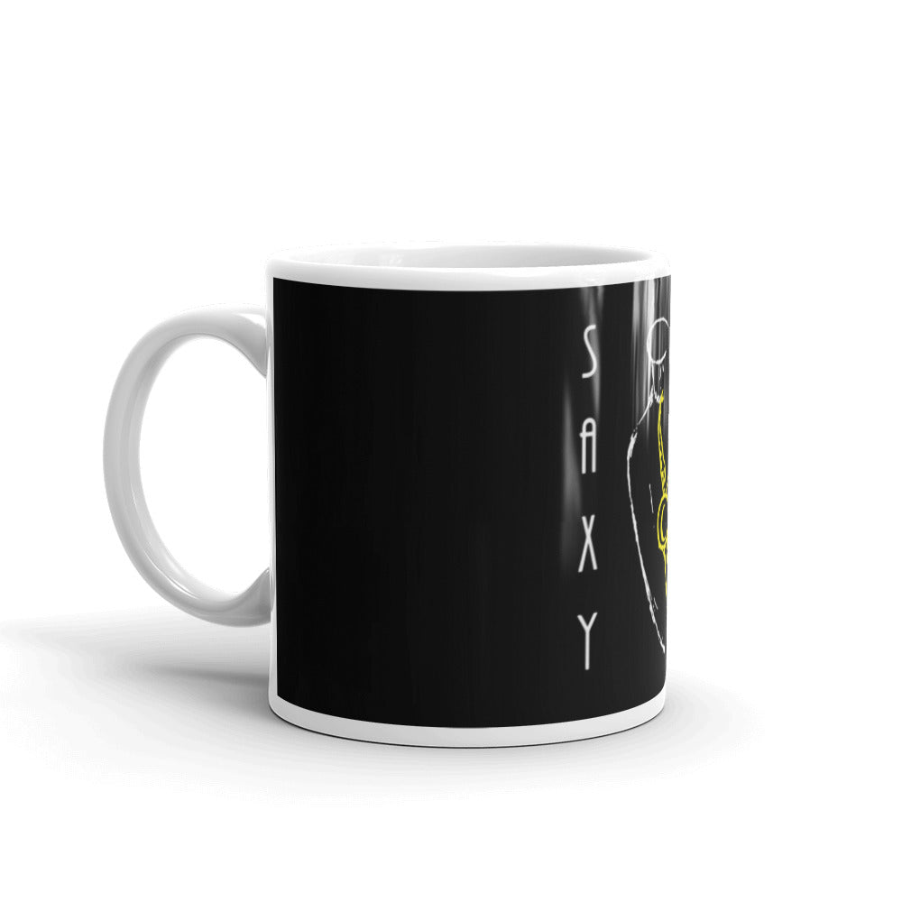 White glossy mug