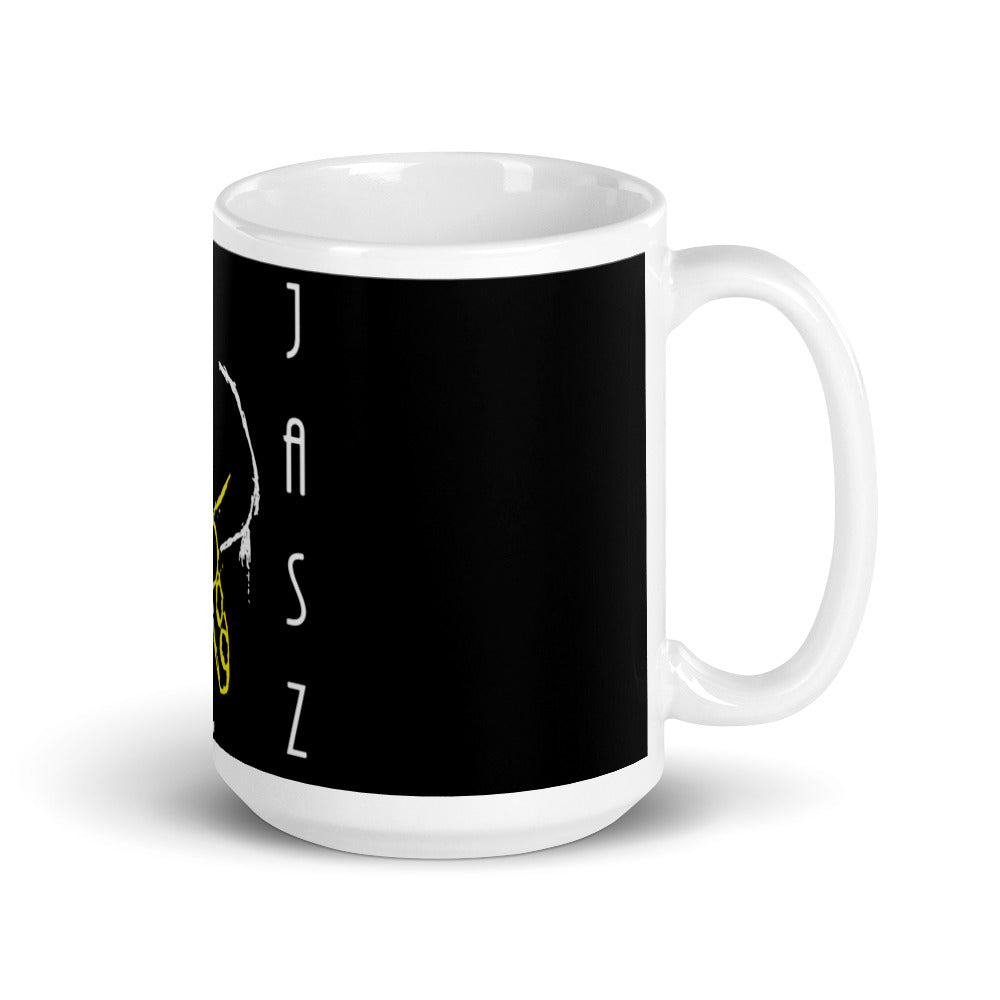 White glossy mug